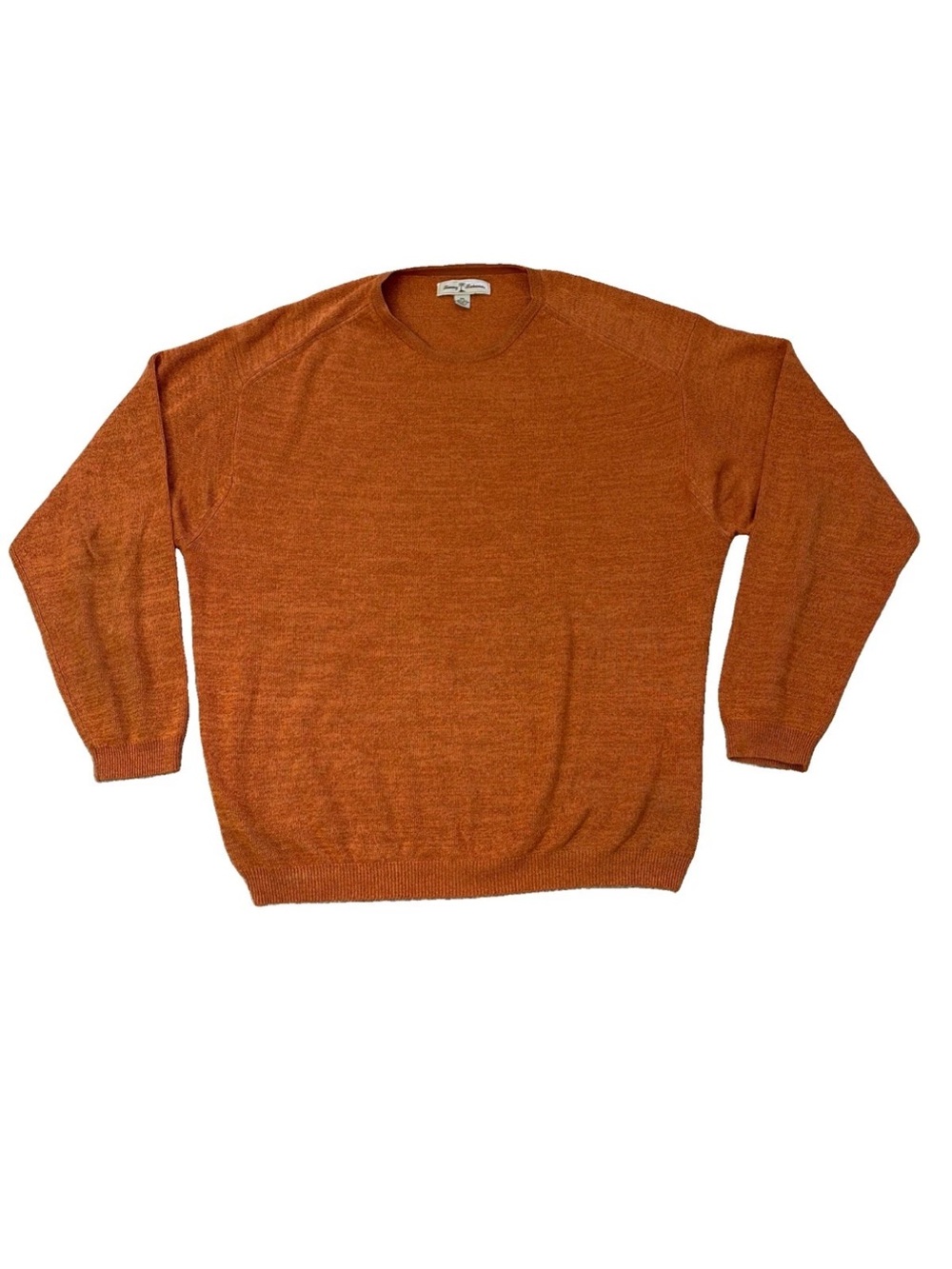 Tommy Bahama Silk Cotton Sweater Men’s XXL/2XL Mustard Yellow Orange Knit